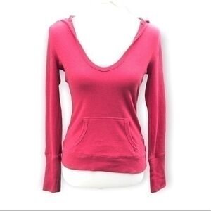 Red lightweight pullover hoodie